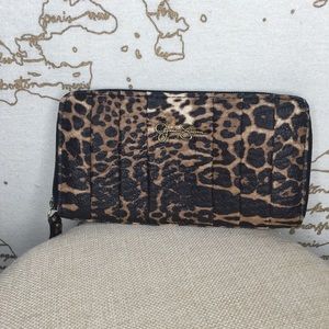 Jessica Simpson Large Animal Print Zip Wallet